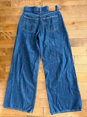 Levi's Baggy Dad Wide-Leg Denim in Deep Blue